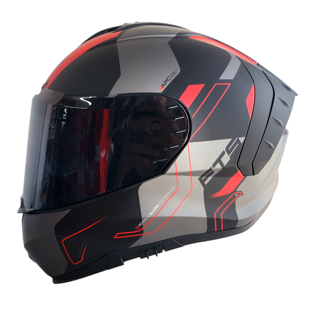 Rojo Shell Casco FTS Shell 888 Negro/Rojo mate– Moto Boutique Calle Blancos
