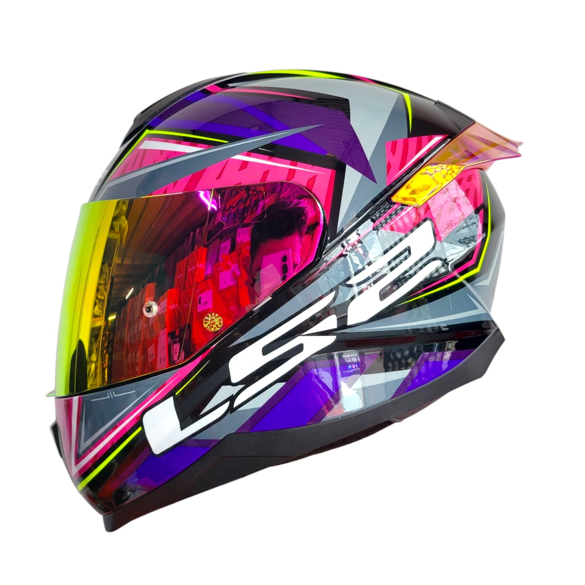 Casco LS2 FF802 Flash 2 Kindom Morado/Rosado Brillante– Moto Boutique ...
