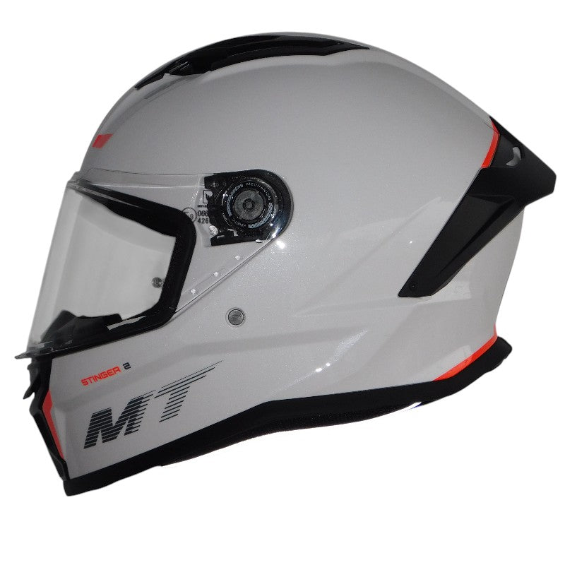 casco mt helmets blanco Casco MT Stinger 2 Solid A0 blanco brillante– Moto Boutique Calle Blancos
