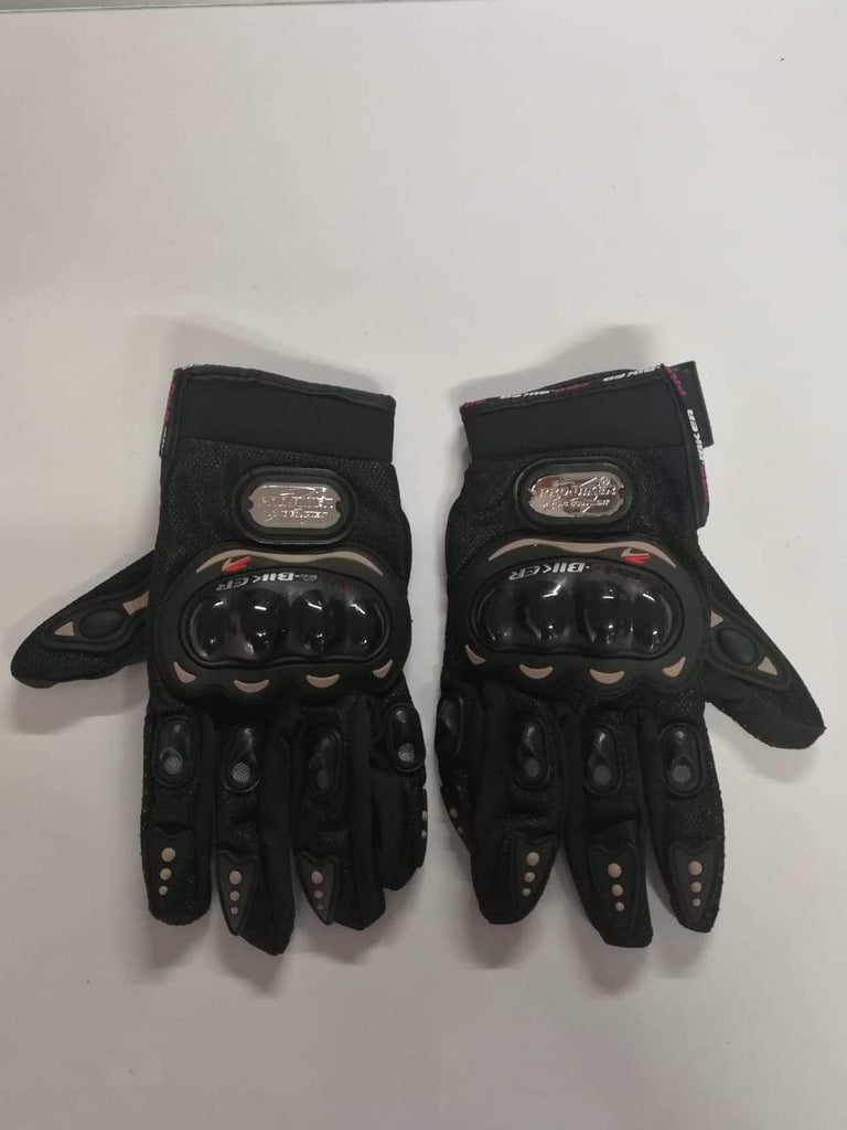 Moto Repuestos Calle Blancos Accesorio Guantes Pro Biker Negros